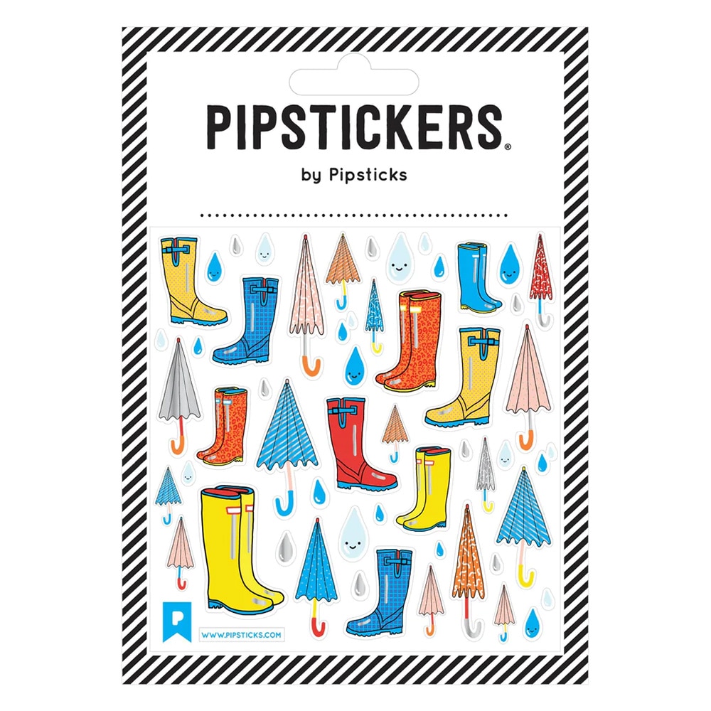 Pipsticks, Stickers, Art & School, Approximately 4"x4", Ready for Rain, 686030